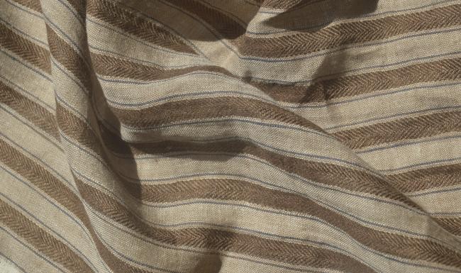 100% linen yarn-dyed 4 striped fabric