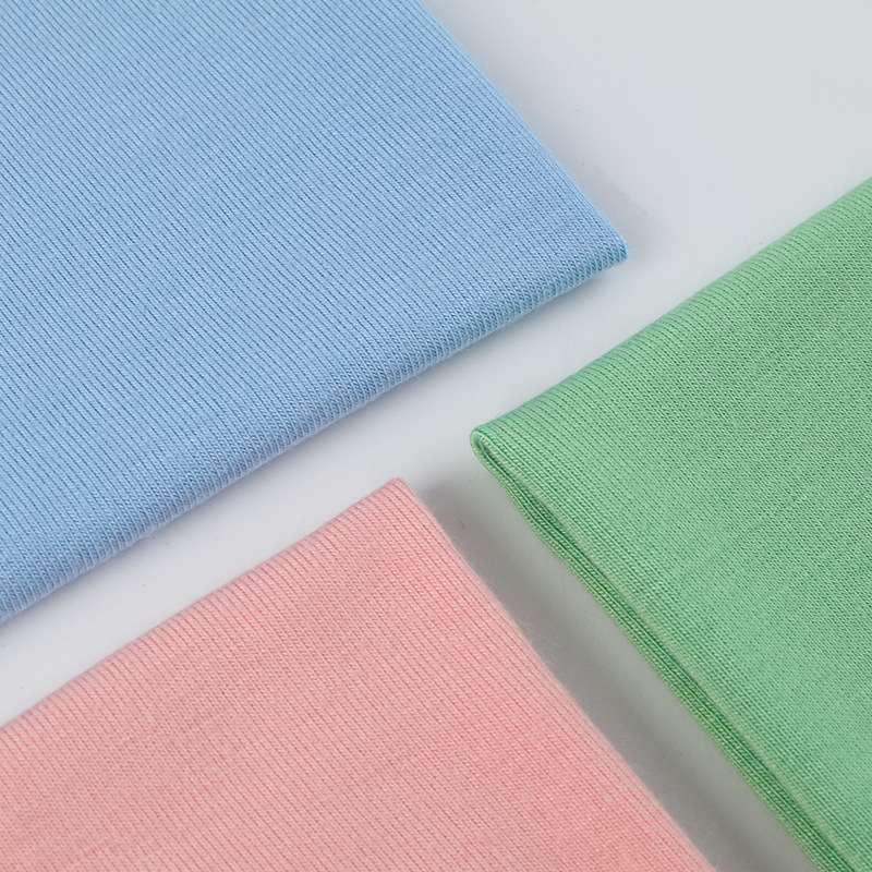 High Quality 100% Cotton Jersey Fabric | Soft Stretch Rib Knit Anti-Bacteria Single Jersey 